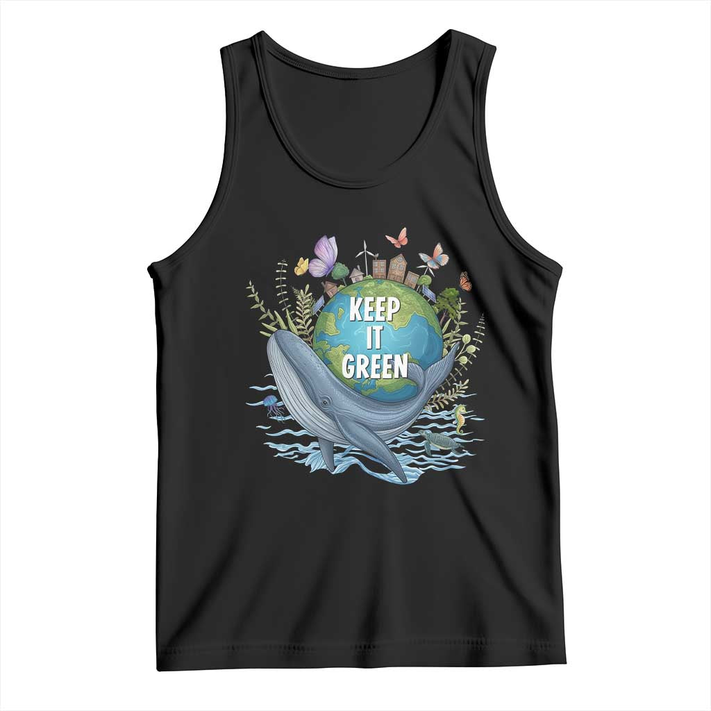 Keep It Green Earth Day Tank Top Eco-Friendly Nature Environmental Awareness TS14 Black Print Your Wear