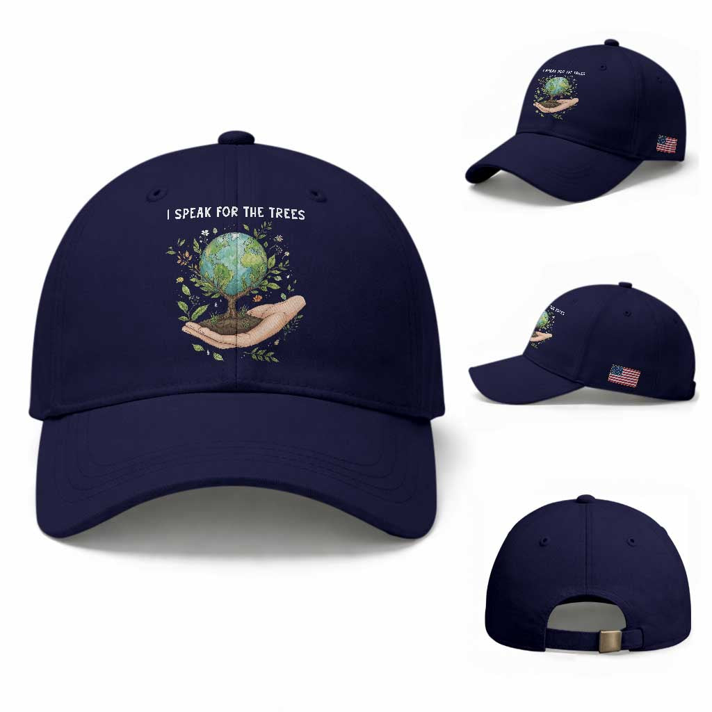 I Speak For The Trees Baseball Cap Earth Day Awareness TS14 Baseball Cap Universal Fit Dark Blue Print Your Wear