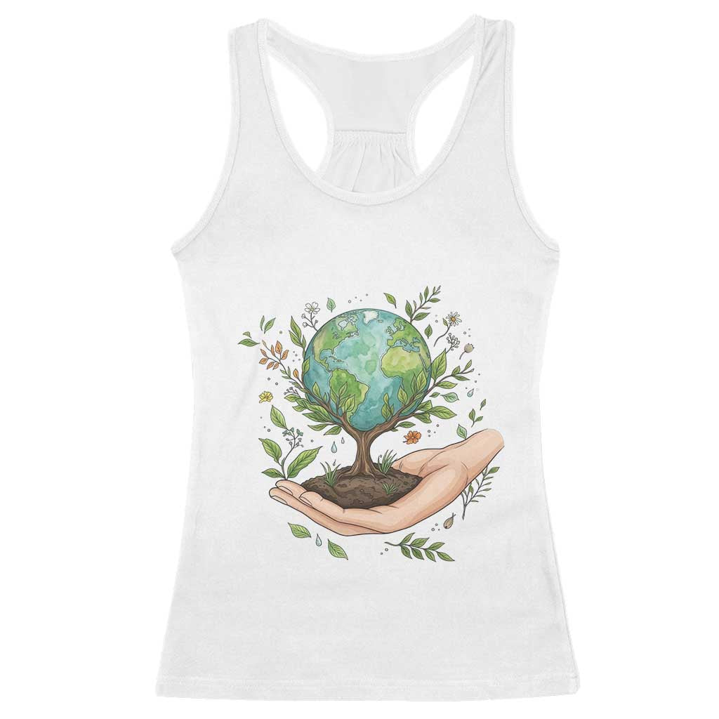 I Speak For The Trees Racerback Tank Top Earth Day Awareness TS14 White Print Your Wear