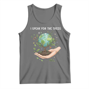 I Speak For The Trees Tank Top Earth Day Awareness TS14 Black Heather Print Your Wear
