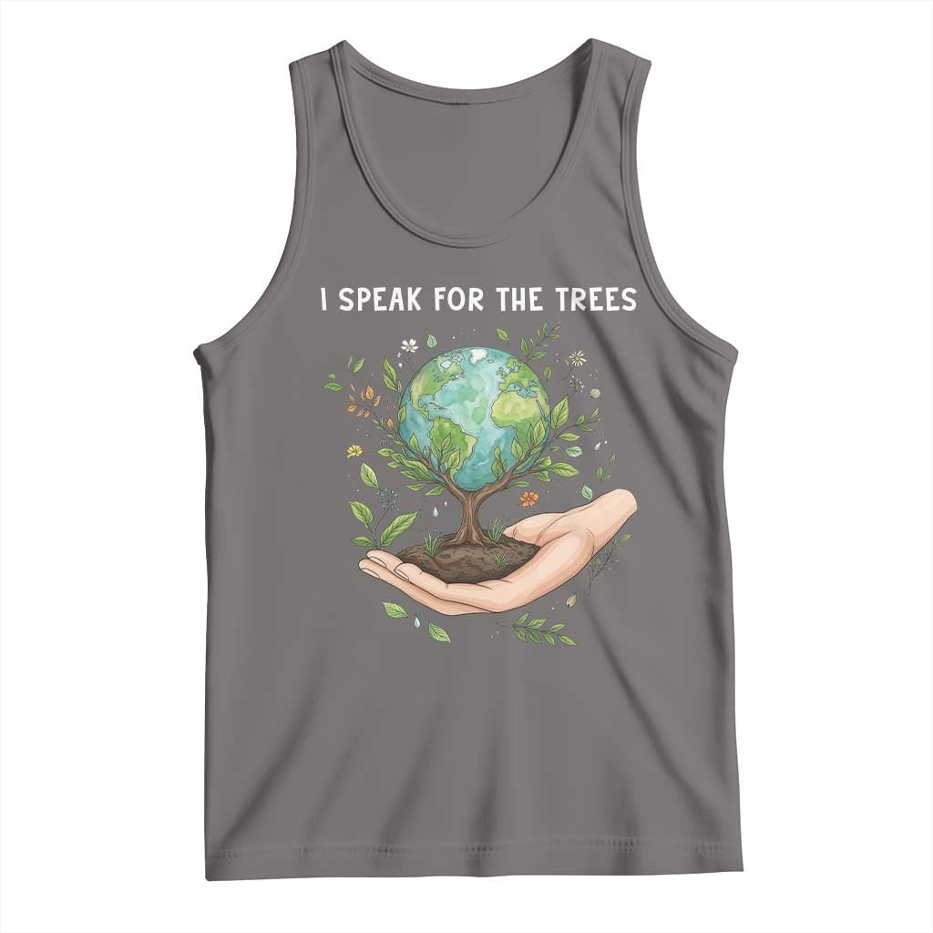 I Speak For The Trees Tank Top Earth Day Awareness TS14 Deep Heather Print Your Wear