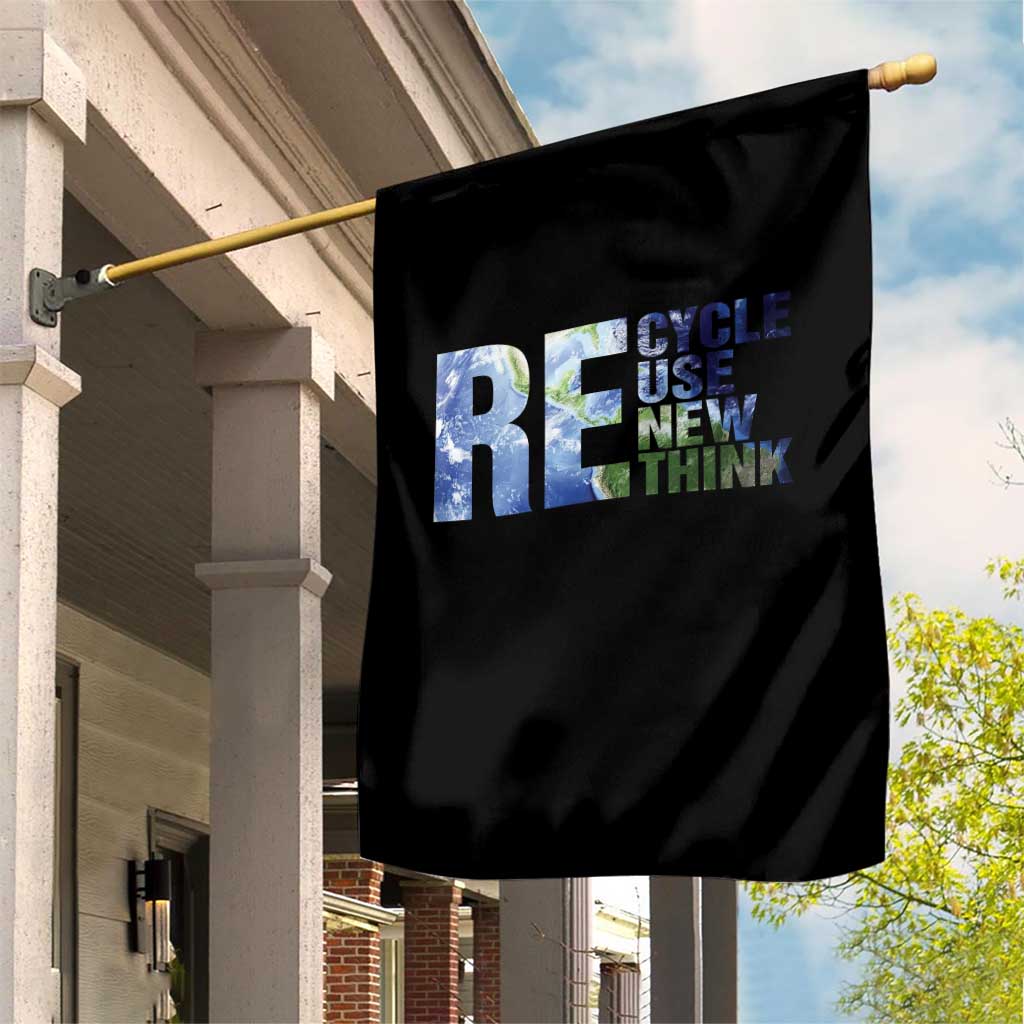 Earth Day Garden Flag Recycle Reuse Renew Rethink TS14 Print Your Wear