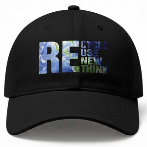 Earth Day Baseball Cap Recycle Reuse Renew Rethink TS14 Print Your Wear
