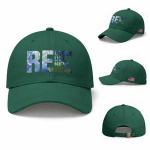 Earth Day Baseball Cap Recycle Reuse Renew Rethink TS14 Baseball Cap Universal Fit Irish Green Print Your Wear