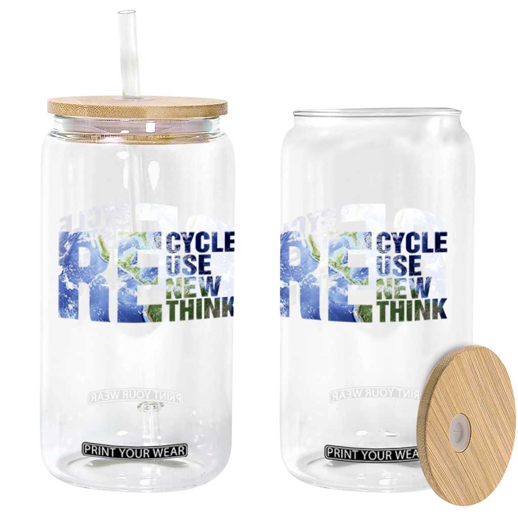 Earth Day Glass Can Recycle Reuse Renew Rethink TS14 Print Your Wear