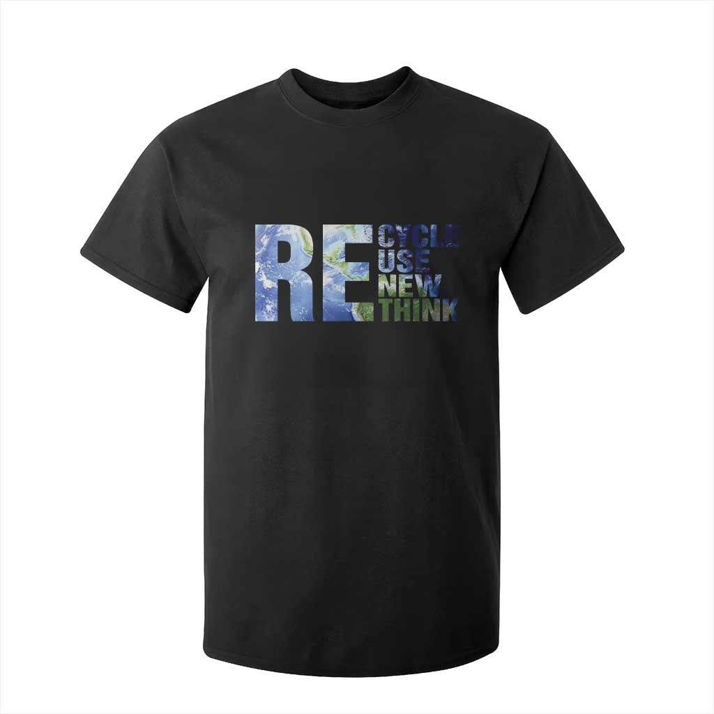 Earth Day T Shirt For Kid Recycle Reuse Renew Rethink TS14 Black Print Your Wear