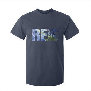Earth Day T Shirt For Kid Recycle Reuse Renew Rethink TS14 Navy Print Your Wear