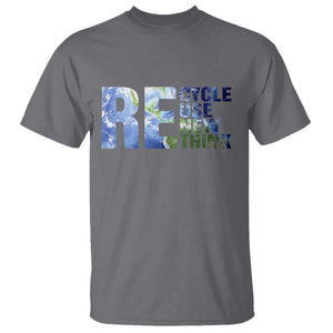 Earth Day T Shirt Recycle Reuse Renew Rethink TS14 Charcoal Print Your Wear