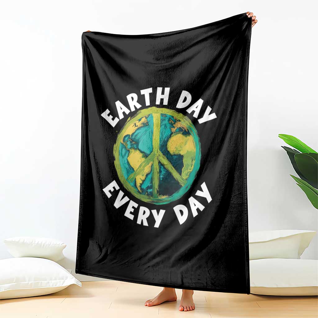 Earth Day Everyday Throw Blanket Peace Sign Nature Lover TS14 Print Your Wear