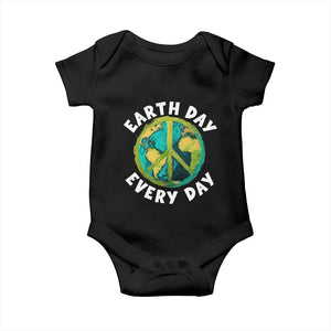 Earth Day Everyday Baby Onesie Peace Sign Nature Lover TS14 Black Print Your Wear