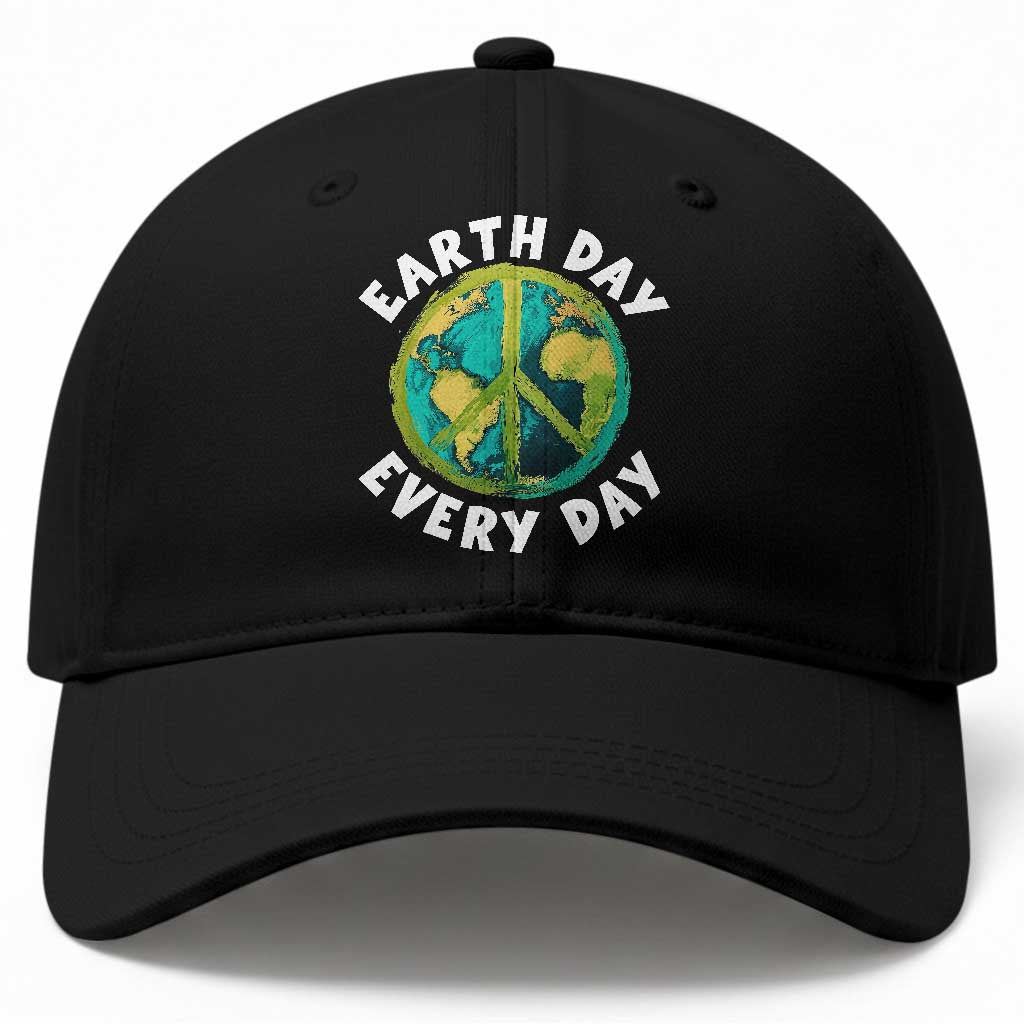 Earth Day Everyday Baseball Cap Peace Sign Nature Lover TS14 Print Your Wear