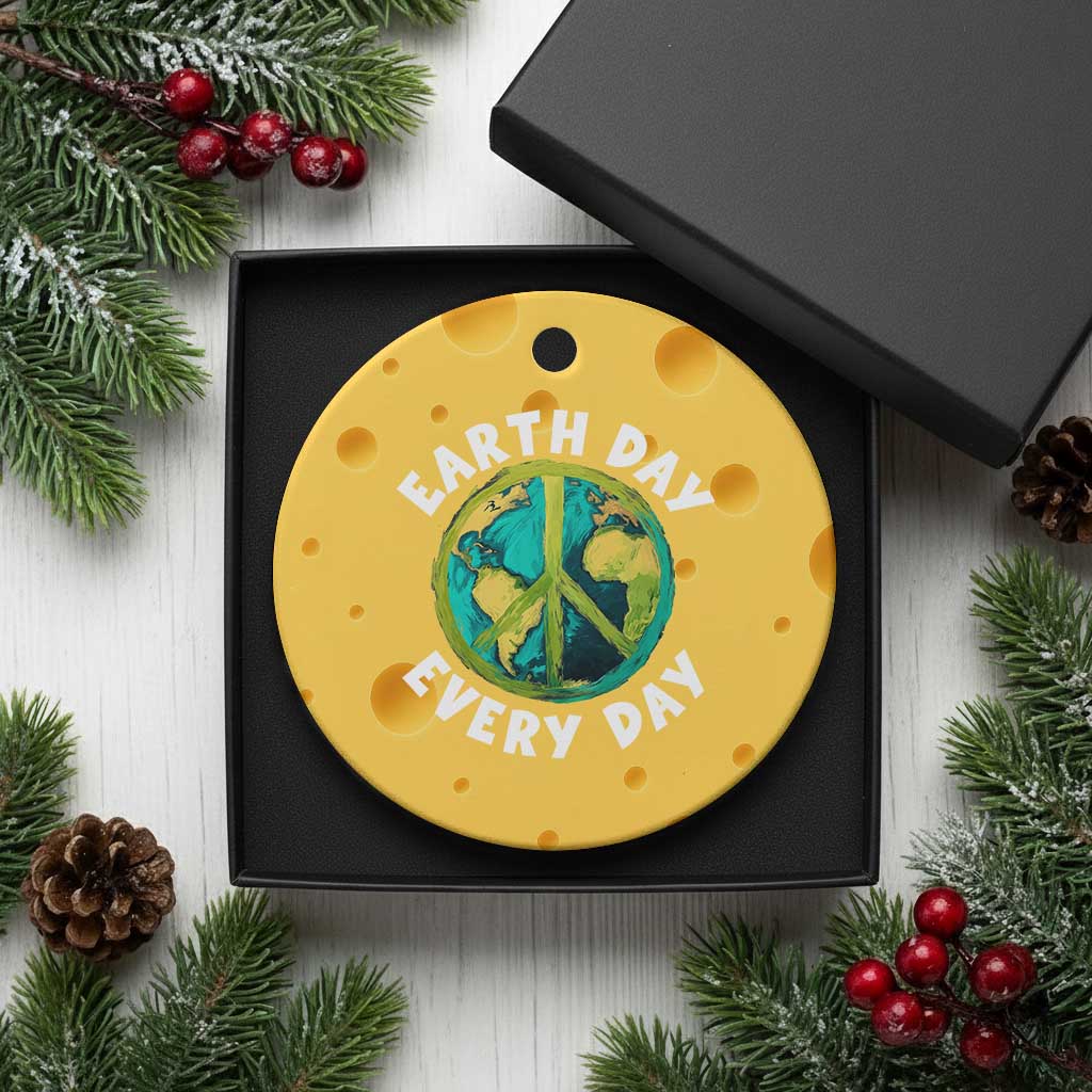 Earth Day Everyday Ceramic Ornament Peace Sign Nature Lover TS14 1pc Yellow Cheese Print Your Wear
