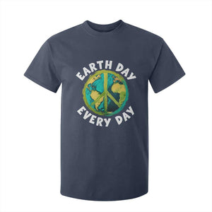 Earth Day Everyday T Shirt For Kid Peace Sign Nature Lover TS14 Navy Print Your Wear