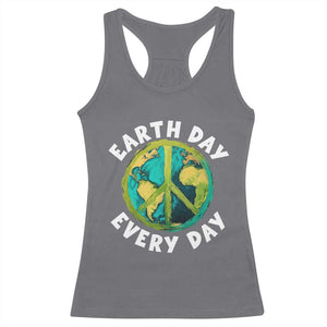 Earth Day Everyday Racerback Tank Top Peace Sign Nature Lover TS14 Charcoal Print Your Wear