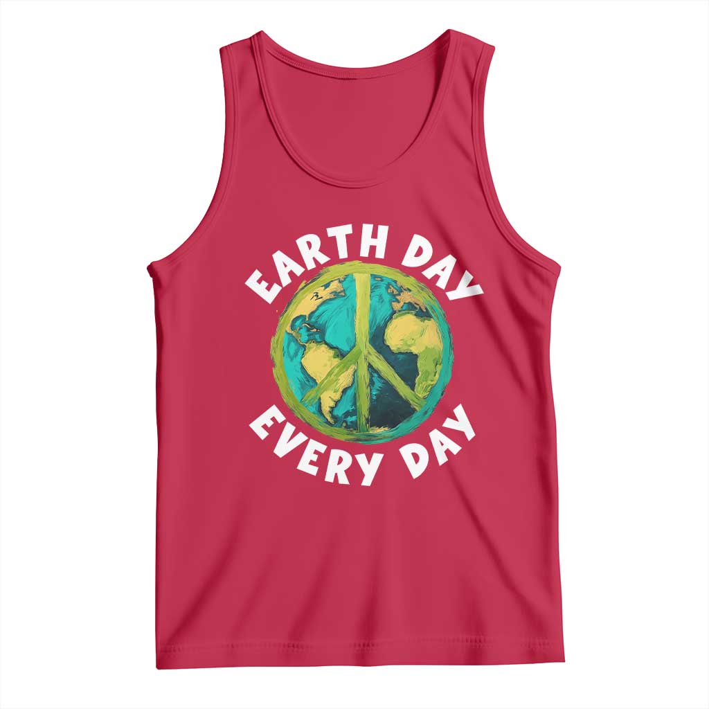 Earth Day Everyday Tank Top Peace Sign Nature Lover TS14 Red Print Your Wear