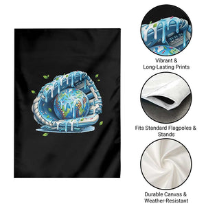 Earth Day Garden Flag Funny Baseball Ice Cream Drip Glove Eco Friendly TS14 Print Your Wear