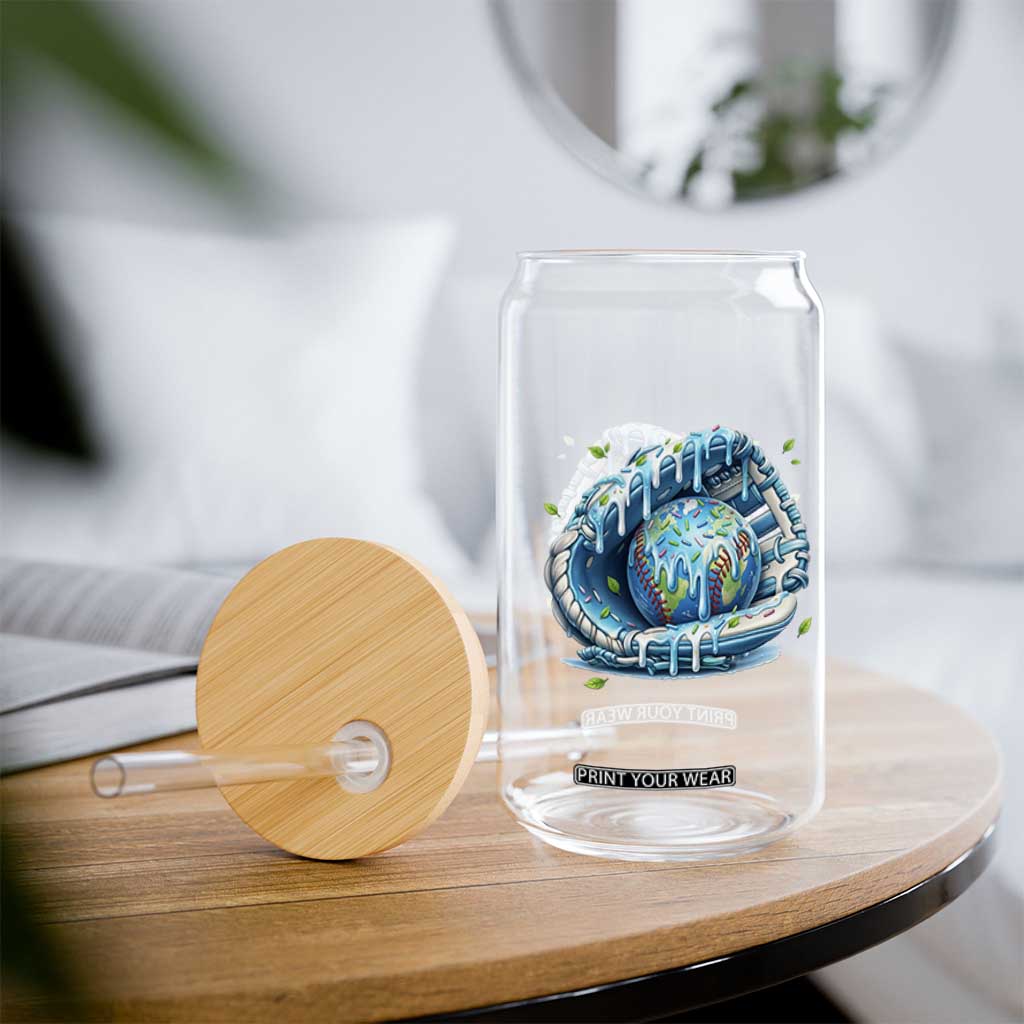 Earth Day Glass Can Funny Baseball Ice Cream Drip Glove Eco Friendly TS14 Print Your Wear