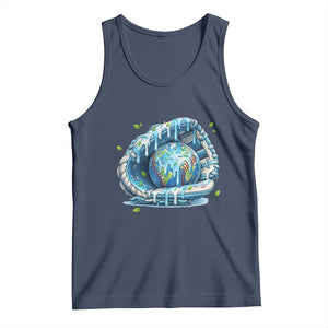 Earth Day Tank Top Funny Baseball Ice Cream Drip Glove Eco Friendly TS14 Navy Print Your Wear