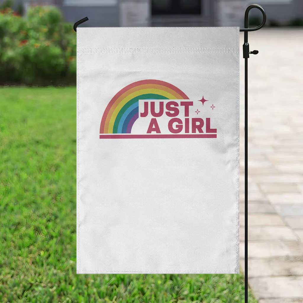 Just A Girl LGBTQ Pride Month Garden Flag TS14 Print Your Wear