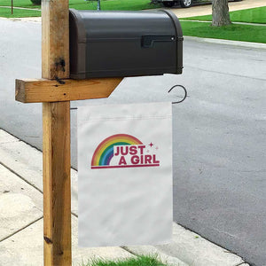 Just A Girl LGBTQ Pride Month Garden Flag TS14 Print Your Wear