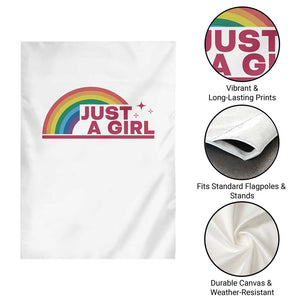 Just A Girl LGBTQ Pride Month Garden Flag TS14 Print Your Wear