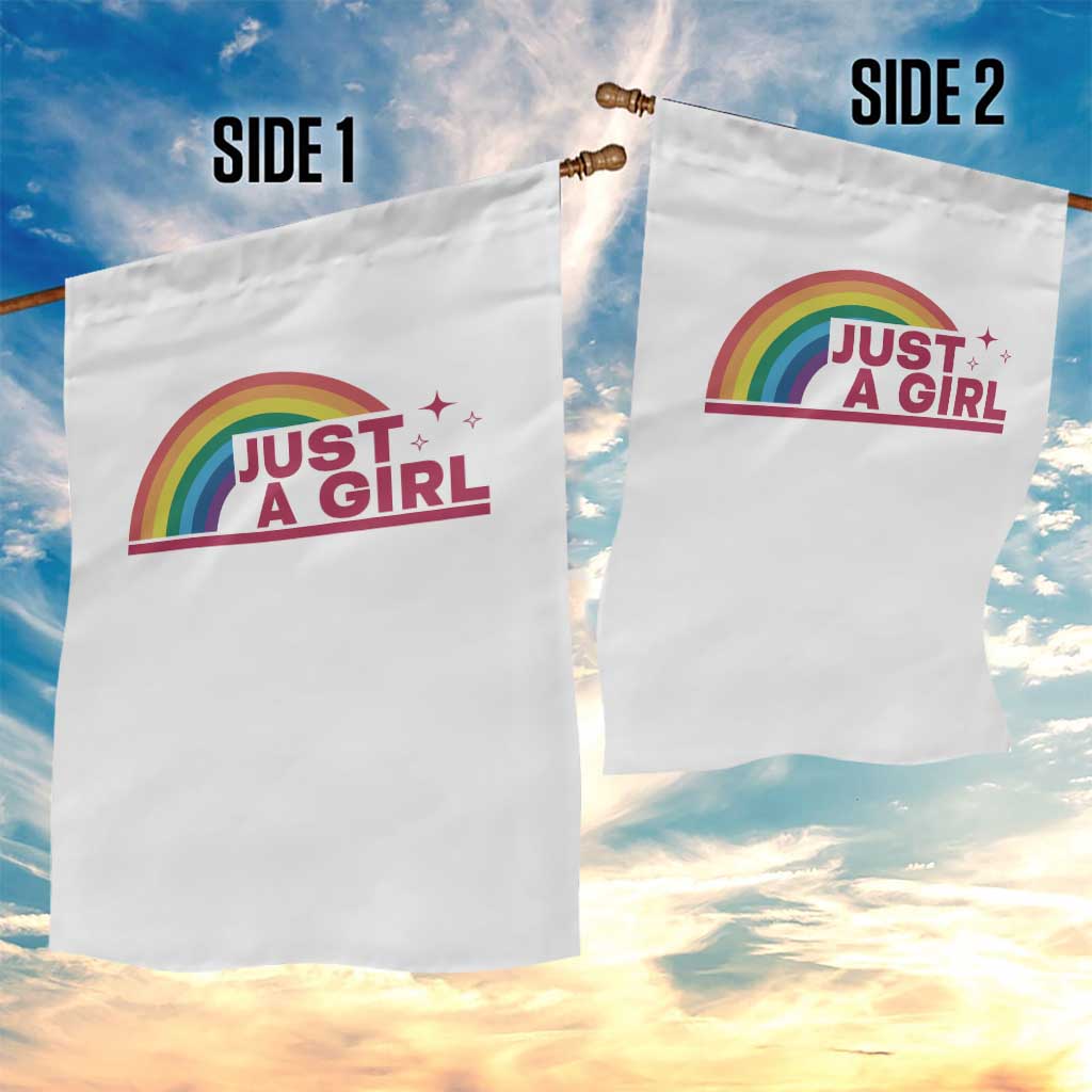 Just A Girl LGBTQ Pride Month Garden Flag TS14 Print Your Wear
