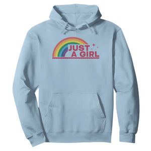 Just A Girl LGBTQ Pride Month Hoodie TS14 Light Blue Print Your Wear