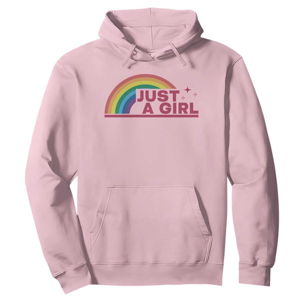 Just A Girl LGBTQ Pride Month Hoodie TS14 Light Pink Print Your Wear