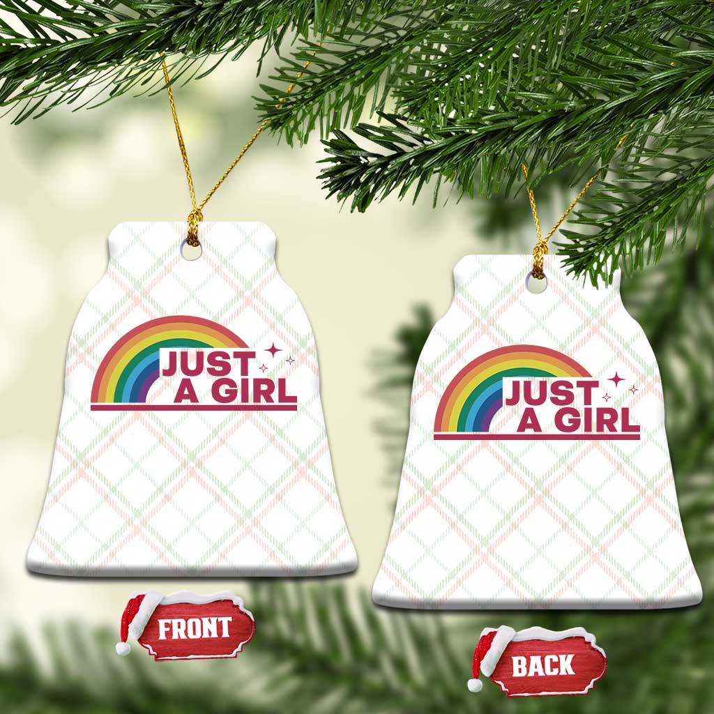 Just A Girl LGBTQ Pride Month Ceramic Ornament TS14 Print Your Wear