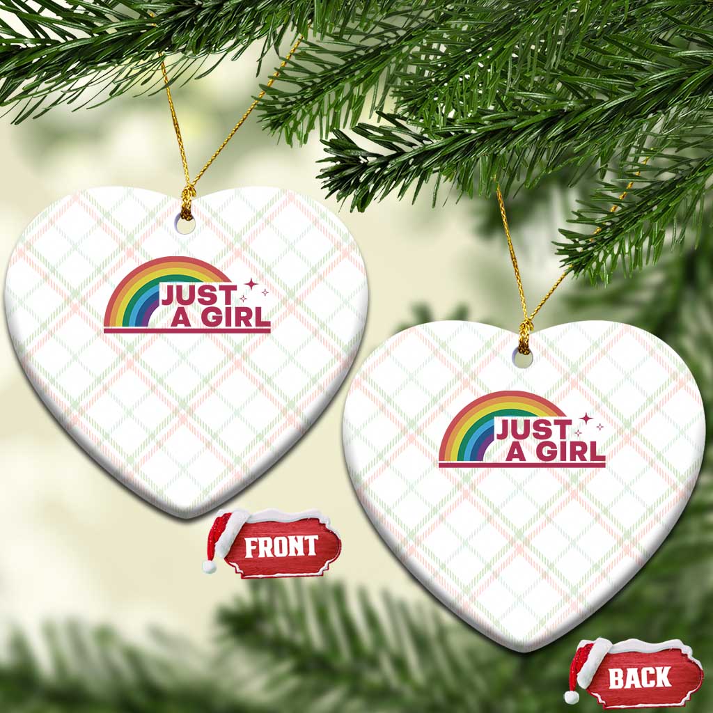 Just A Girl LGBTQ Pride Month Ceramic Ornament TS14 Print Your Wear