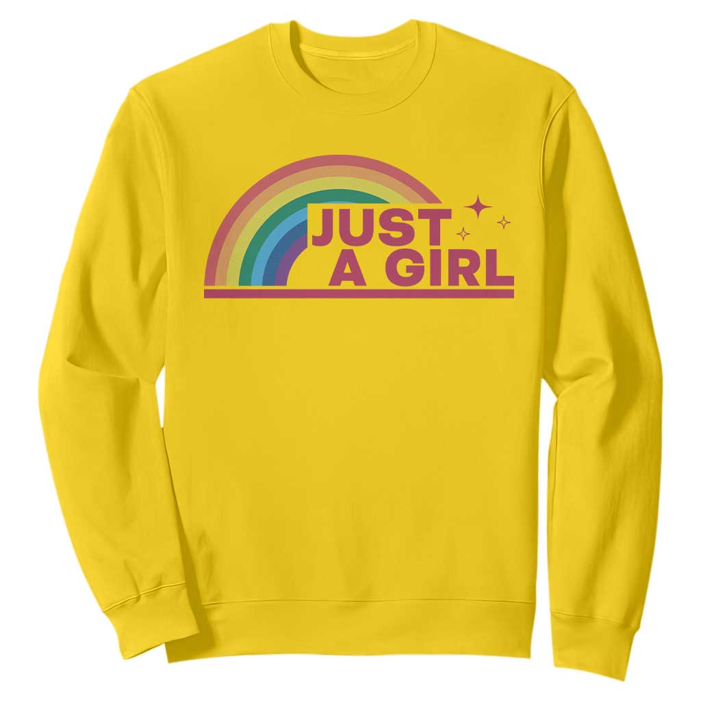 Just A Girl LGBTQ Pride Month Sweatshirt TS14 Daisy Print Your Wear