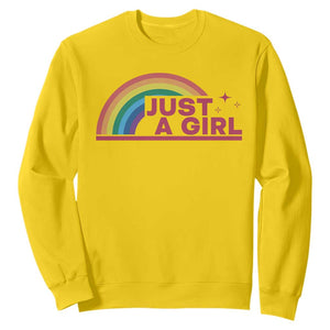 Just A Girl LGBTQ Pride Month Sweatshirt TS14 Daisy Print Your Wear
