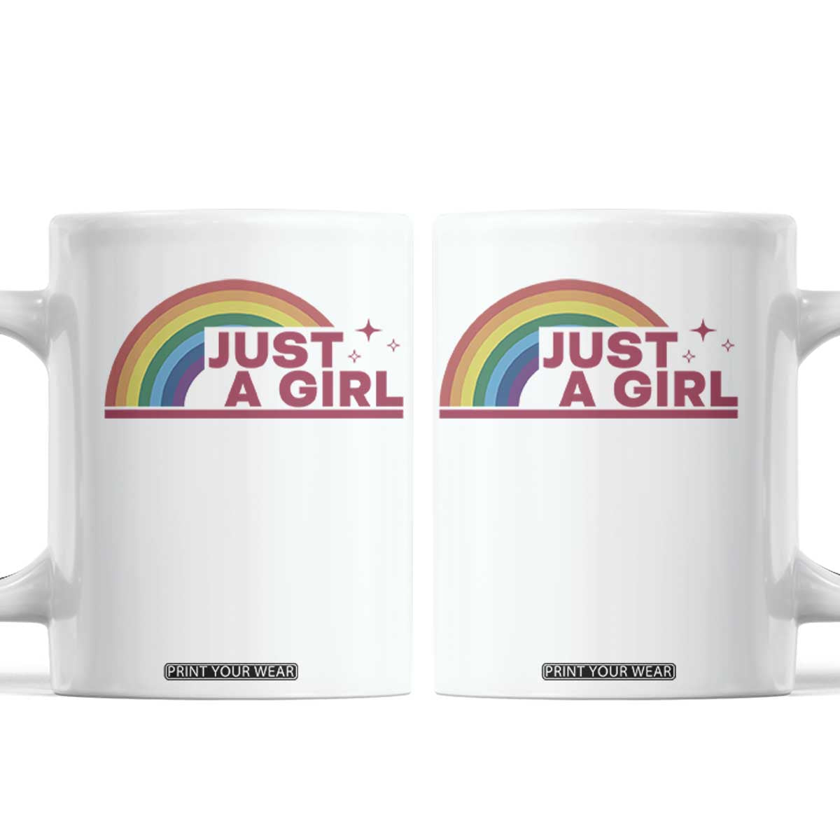 Just A Girl LGBTQ Pride Month Coffee Mug TS14 White Print Your Wear
