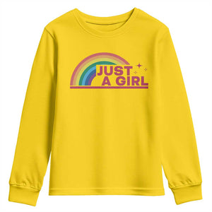 Just A Girl LGBTQ Pride Month Youth Sweatshirt TS14 Daisy Print Your Wear