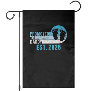 Promoted to Daddy 2026 Garden Flag Funny Pregnancy Reveal TS14 Black Print Your Wear