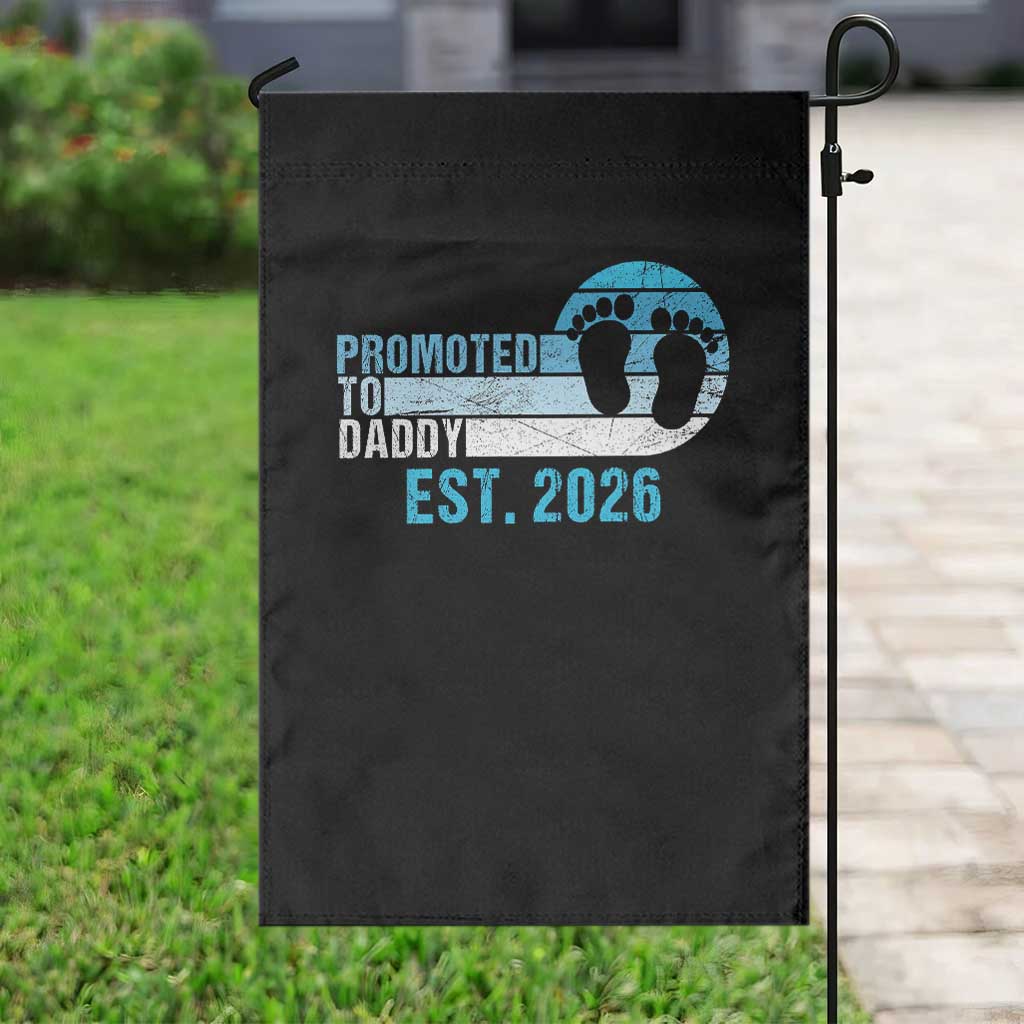 Promoted to Daddy 2026 Garden Flag Funny Pregnancy Reveal TS14 Print Your Wear