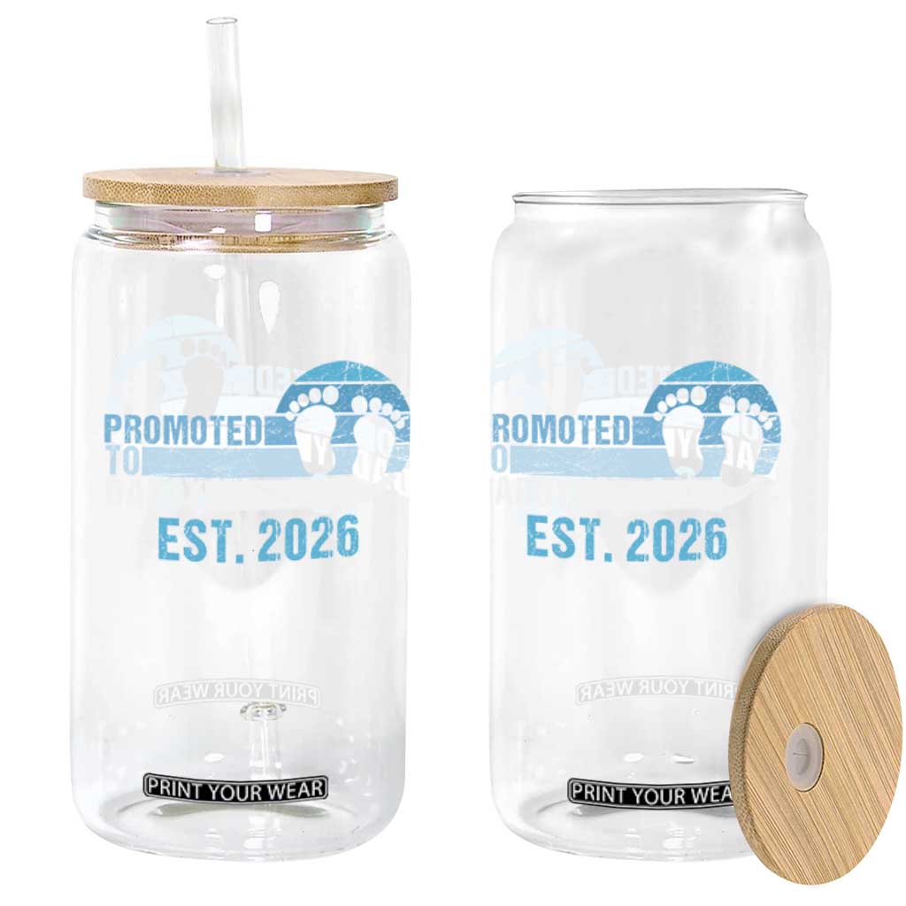 Promoted to Daddy 2026 Glass Can Funny Pregnancy Reveal TS14 Print Your Wear