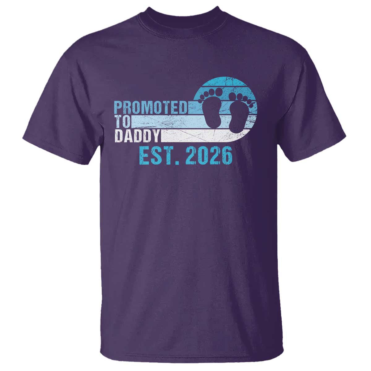 Promoted to Daddy 2026 T Shirt Funny Pregnancy Reveal TS14 Purple Print Your Wear