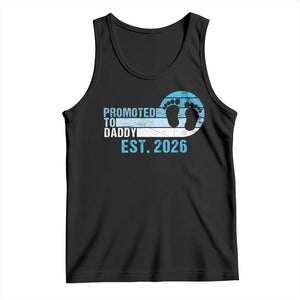 Promoted to Daddy 2026 Tank Top Funny Pregnancy Reveal TS14 Black Print Your Wear
