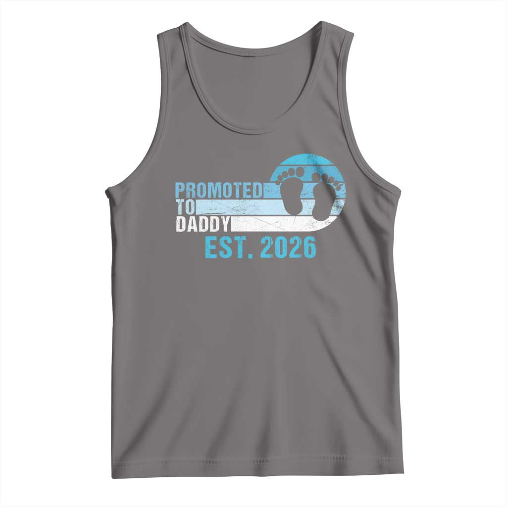 Promoted to Daddy 2026 Tank Top Funny Pregnancy Reveal TS14 Deep Heather Print Your Wear