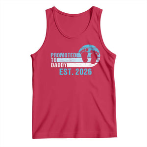 Promoted to Daddy 2026 Tank Top Funny Pregnancy Reveal TS14 Red Print Your Wear