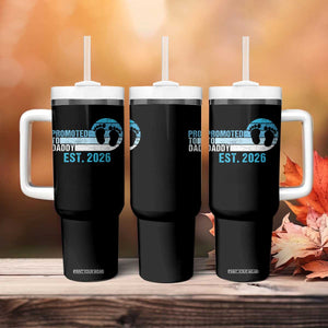 Promoted to Daddy 2026 Tumbler With Handle Funny Pregnancy Reveal TS14 Print Your Wear