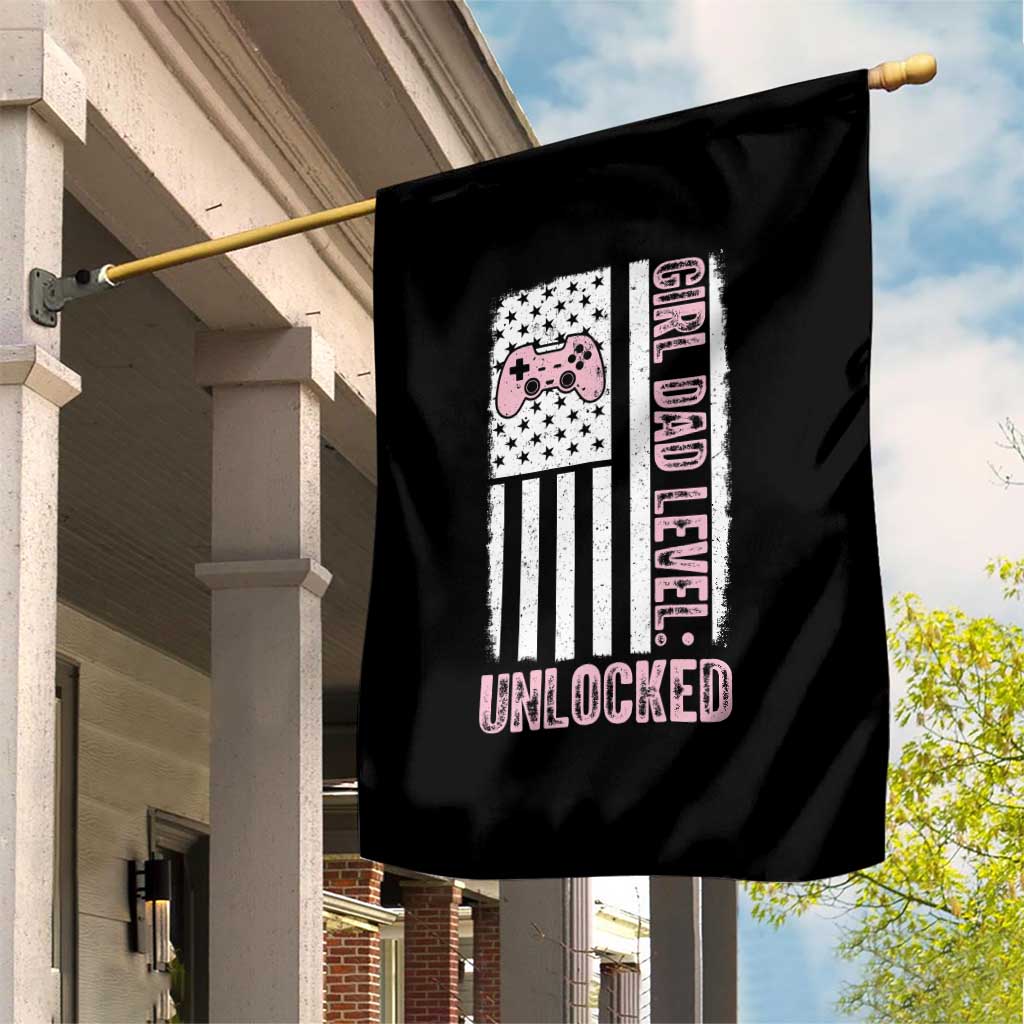Girl Dad Level Unlocked Garden Flag Funny New Dad TS14 Print Your Wear