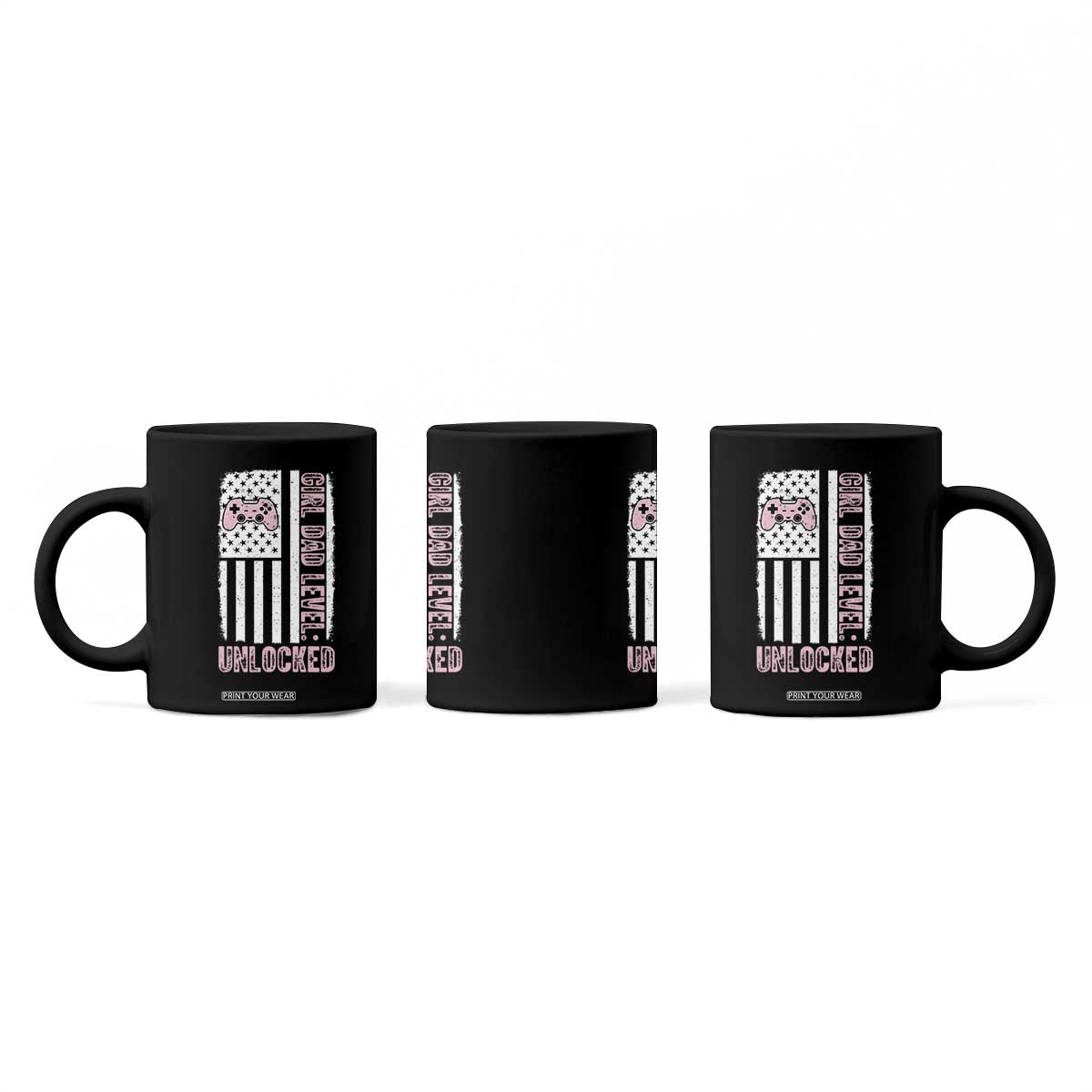 Girl Dad Level Unlocked Coffee Mug Funny New Dad TS14 Print Your Wear