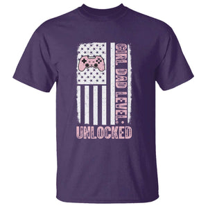 Girl Dad Level Unlocked T Shirt Funny New Dad TS14 Purple Print Your Wear