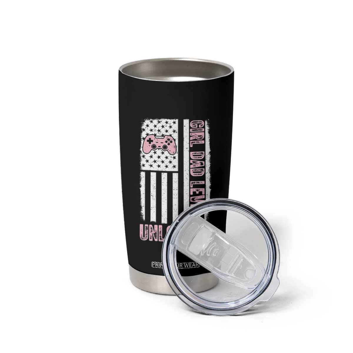 Girl Dad Level Unlocked Tumbler Cup Funny New Dad TS14 Print Your Wear
