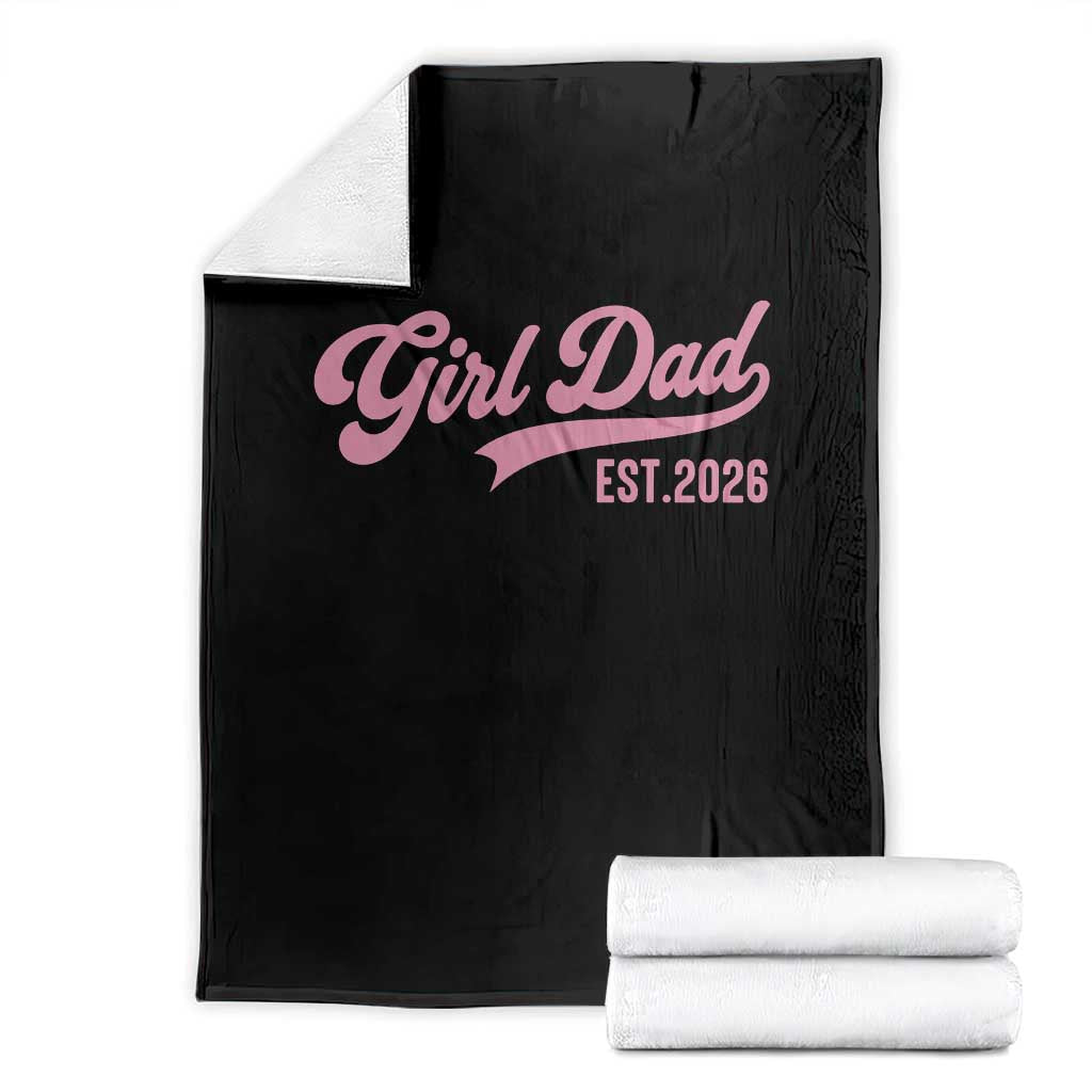 Soon to Be Daddy of Baby Girl 2026 Throw Blanket Promoted to Daddy New Dad TS14 Black Print Your Wear