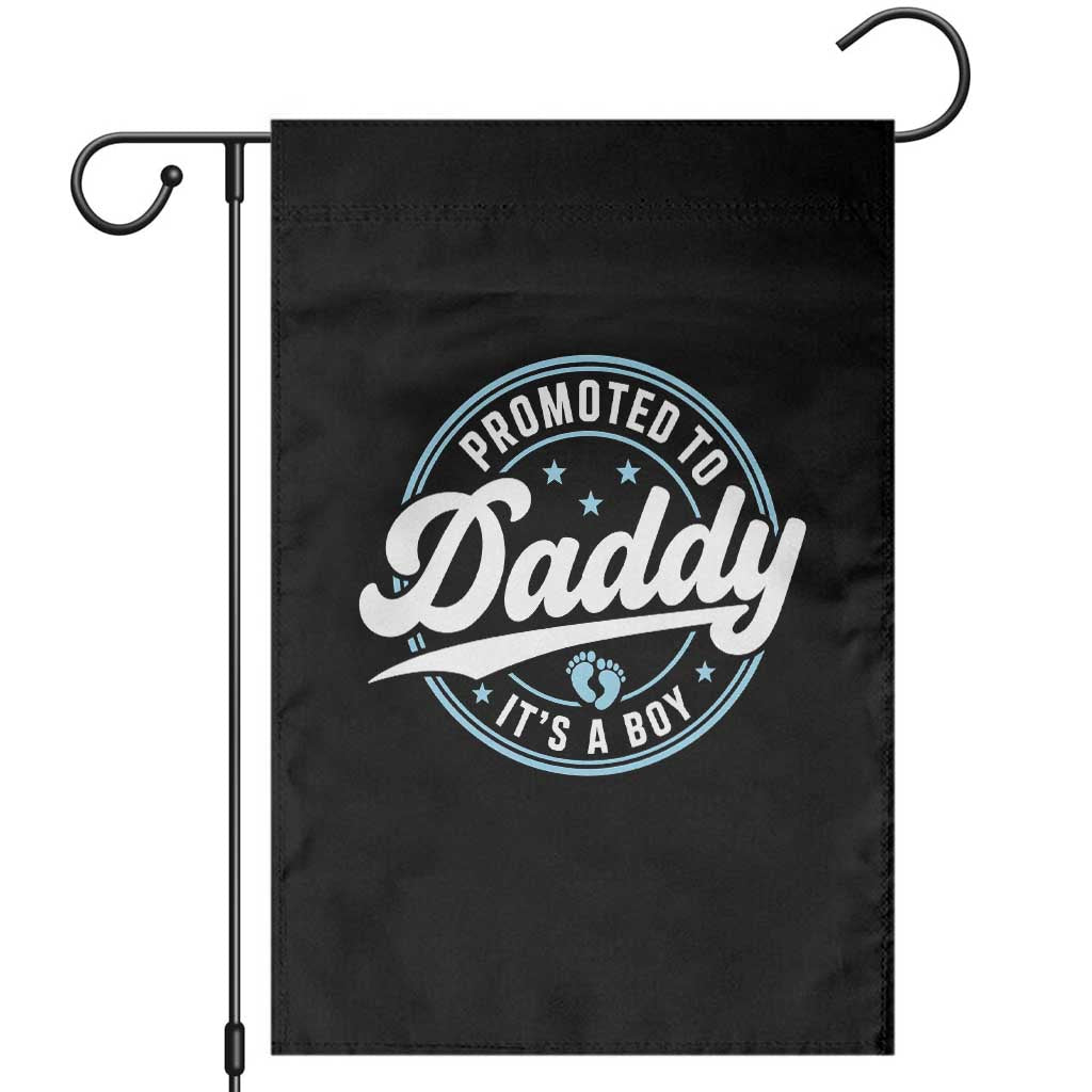Promoted To Daddy It's A Boy Garden Flag Funny Pregnancy Reveal TS14 Black Print Your Wear