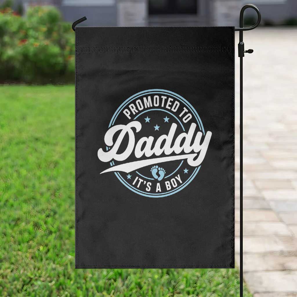 Promoted To Daddy It's A Boy Garden Flag Funny Pregnancy Reveal TS14 Print Your Wear
