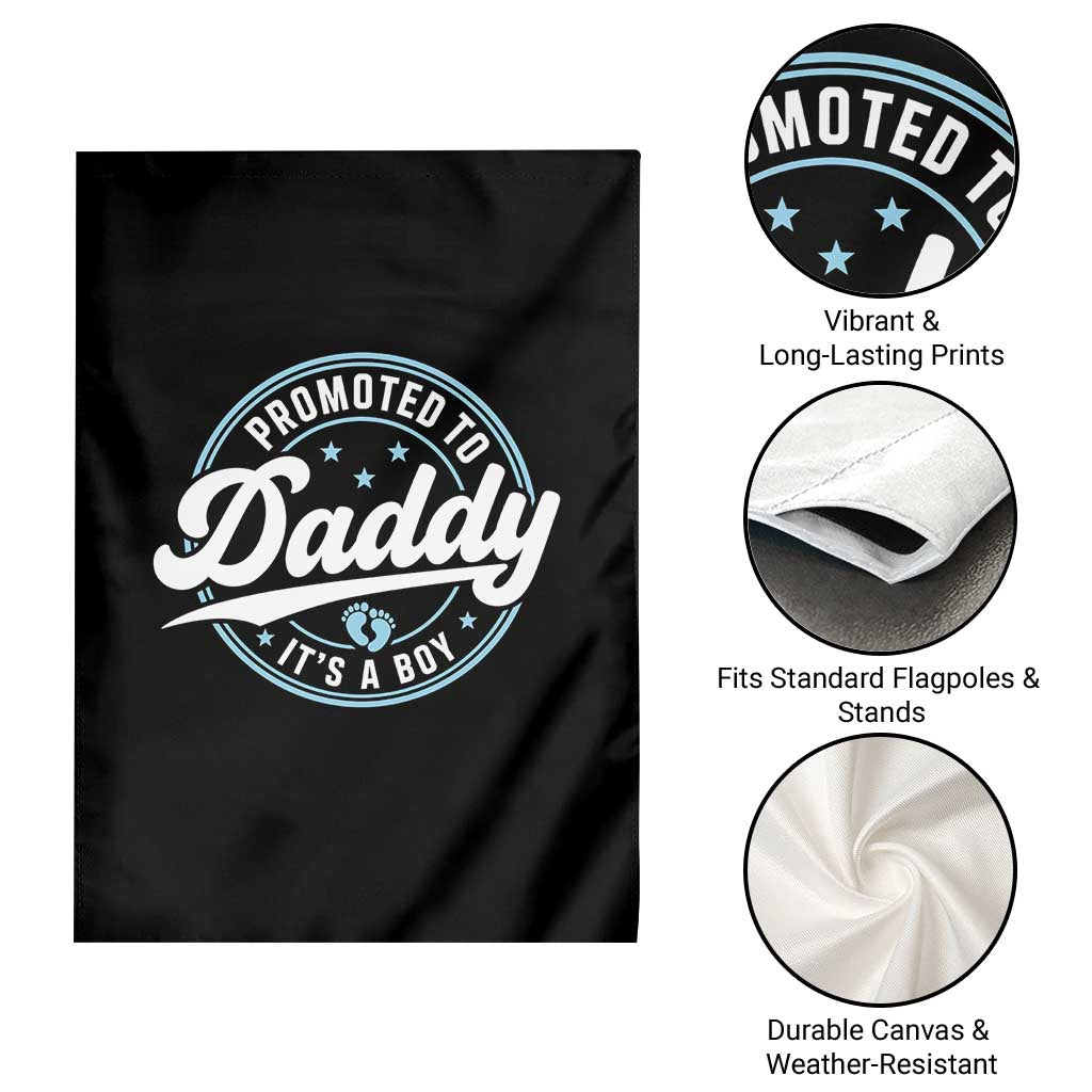 Promoted To Daddy It's A Boy Garden Flag Funny Pregnancy Reveal TS14 Print Your Wear